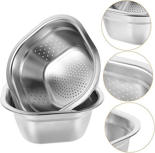 COLLBATH Ensemble De Passoire À Riz Et Fruits De 26 Cm Avec Bassin De Mélange Panier De Passoire Ménager Panier De Vidange De Légumes Utilitaire De Cuisine - Nail Gallerys