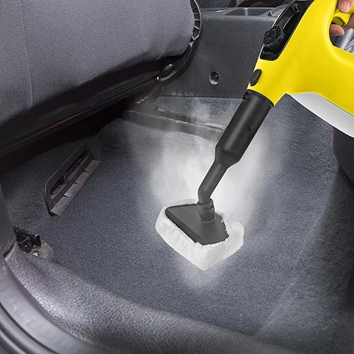 SOARS Nettoyeur Vapeur à Main 1400W, Pression Vapeur : 2 Bar, Max. 125℃, Réservoir d'Eau : 400 ML, Verrouillage de Sécurité Enfants, avec 14 Accessoires, pour Canapé, Sol, Vêtements, Cuisine (Jaune) - Nail Gallerys