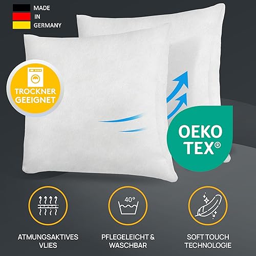LILENO HOME Lot de 4 de garnissage d'oreiller 30x30 cm - Coussin intérieur Lavable à 40°C adapté aux allergiques - Garnissage en Polyester comme Coussin de canapé, Coussin Cocktail et Oreiller - Nail Gallerys
