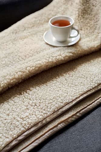 Mérinos Couverture/Plaid, 100% Laine mérinos, Laine de Mouton Laine mérinos 160/200 cm - Nail Gallerys