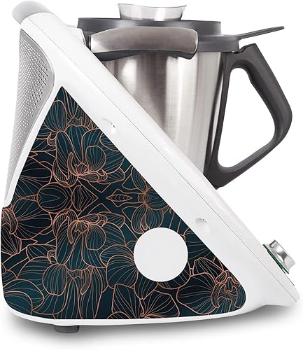 Autocollant de protection décoratif compatible avec robot culinaire Thermomix TM5 Design Film adhésif accessoire de cuisine étanche RX041 (05 fleurs) - Nail Gallerys
