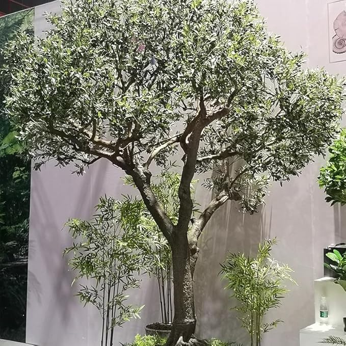 DONGGANSHI Grand Olivier Artificiel, Grande Plante Artificielle avec Tronc en Bois Naturel et Olivier Artificiel réaliste pour décoration de Maison ou de Bureau, Arbre Artificiel d'intérieur - Nail Gallerys