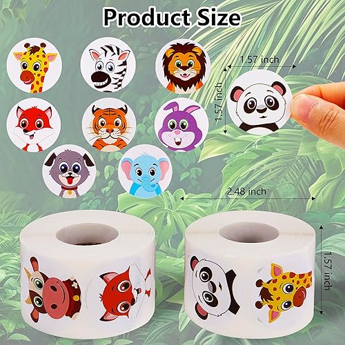 Autocollants Animaux Marins, 1000pcs Autocollants d'Animaux de l'Océan Rouleau, Stickers Autocollant Marin, Sticker Récompense Marins, Gommettes Thème Animauxs Marin, Autocollant Animauxs - Nail Gallerys