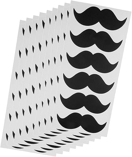 PETSOLA 9 X 6pcs Black Board Adhésif Vinyle Moustache Autocollant Stickers Art DIY Artisanat Décor - Nail Gallerys