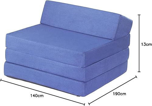 Générique Matelas Pliant d'Appoint 1 Personne - Matelas Lit Futon Pliable 200x70x12CM avec Une Housse Amovible - Nail Gallerys