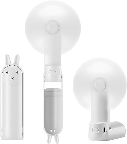 Anluomania Ventilateur Portable, Mini Ventilateur Portable Silencieux, Ventilateur De Bureau Pliable, avec 3 Vitesses et Batterie USB 1200mAh, Compact, Portable Pour Voyage Bureau Maison - Nail Gallerys