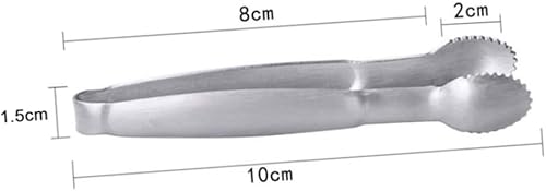 FUNNETOYU 2 pièces Pince à Glace Acier Inoxydable Multi Fonctionnelle pour Aliments pour Sucre Glaçons Biscuits et Plus - Nail Gallerys