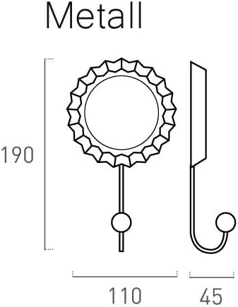 Lashuma Lot de 2 grands patères muraux en métal - 19 x 11 cm - Porte-serviettes vintage pour cuisine - Nail Gallerys