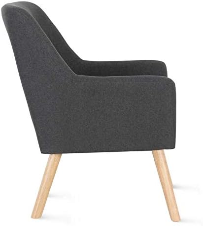 IDMarket - Fauteuil scandinave NAT en Tissu Gris Anthracite - Nail Gallerys