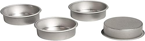 Rayher Photophore en métal, argenté, 1 lot, 4 pces., 4,1cm ø, arts créatifs, décorations, bougies, mariage, Pâques, Noël-56936000 - Nail Gallerys