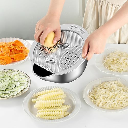 Ensemble de bol à lavage de riz, 2 en 1 bol à lave-glace riz en acier inoxydable avec râpe, passoire avec un fond non glip - Nail Gallerys