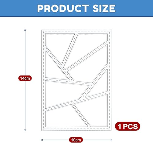 Kireida® Cadre en treillis 3D - Matrice de découpe en métal pour scrapbooking, album de bricolage, fabrication de cartes, décoration, artisanat en papier - Nail Gallerys