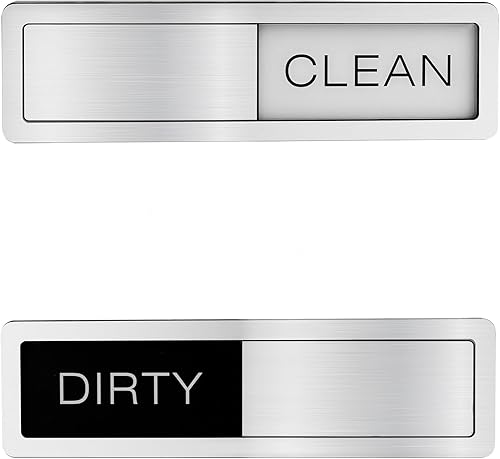 Aimant pour Lave Vaisselle Dirty Clean,Dishwasher Magnet Clean Dirty Sign,Indicateur Clean Dirty avec Fonction Coulissante, Résistant Aux Rayures, Dirty Clean Sign Dishwasher pour Réfrigérateur - Nail Gallerys