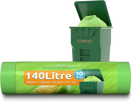 GreFusion 10l sac poubelle compostable 100 compost sac EN13432 OK Compost Home - Nail Gallerys