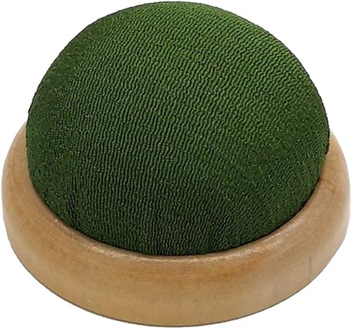Baoblaze Pelote à Epingles Coussin à Epingle Portable Coussin d'Aiguille de Fleur Base en Bois pour Insertion d'Aiguille Artisant à Coudre7cm - Vert - Nail Gallerys