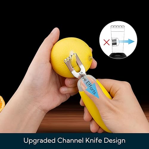 KITCHENDAO Zesteur Gadgets de Cuisine en Acier Inoxydable de Citron Peeler Zesteur Râpe Citron Éplucheur de Zesteur d'Agrumes et de Citron - Nail Gallerys