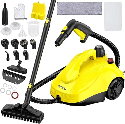 KROQO Nettoyeur vapeur multi-usages avec 23 accessoires, pour retirer le papier peint, le sol, la moquette, le canapé, les meubles rembourrés, la voiture, le carrelage, le rembourrage, la salle de - Nail Gallerys