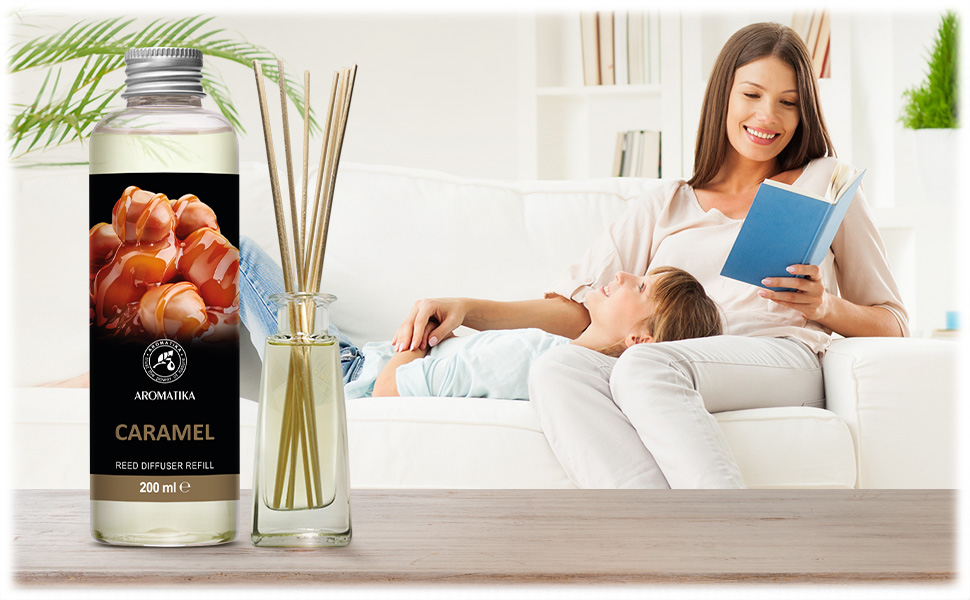 Recharge Diffuseur de Caramel 200ml - Recharge pour Diffuseur d'arômes