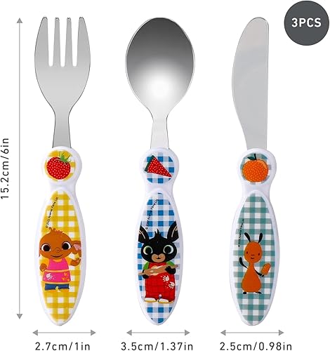 Bing Ensemble de couverts pour enfants 3 pièces – Couteau/fourchette/cuillère - Nail Gallerys