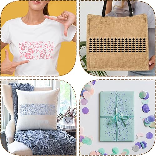 HJZHII Lot de 16 pochoirs réutilisables pour peinture, pochoirs pour travaux manuels, texture abstraite géométrique, gabarits de dessin pour bois, toile, meubles, bricolage, décoration d'intérieur - Nail Gallerys