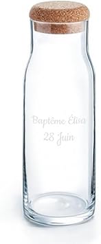 Carafe en verre APOTHICAIRE 70cl Mabouteille® - Bouteille personnalisée avec Logo, Texte, message… [ Carafe eau verre ] - Nail Gallerys