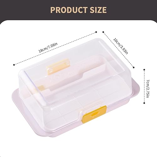 Boîte à beurre avec Couvercle：Boite a Fromage 500 g avec Cuillère Doseuse - Beurrier Plastique Écologique et Réutilisable - Nail Gallerys