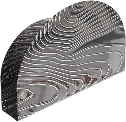 Alessi Veneer PU08 - Serviettes de Conception, Acier Inoxydable 18/10 avec Décoration en Relief - Nail Gallerys