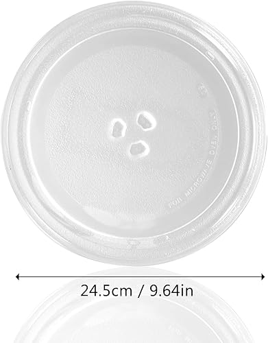 Plateau Tournant pour Micro Ondes, Assiette Tournante Universelle, Plateau Tournant pour Micro-ondes, Plateau Tournant en Verre 24,5 cm, avec 3 saillies centrales, pour Divers Micro-Ondes - Nail Gallerys