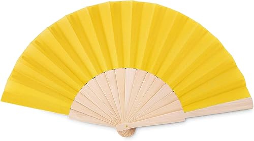 PromotionGift Éventail manuel en bois avec tissu polycoton - Rose clair - Nail Gallerys