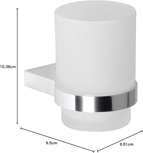 TATAY 6201100 Porte-Brosses à Dents Mural Alu Brillant Anodisé 10,4 x 6,8 x 9,5 cm - Nail Gallerys