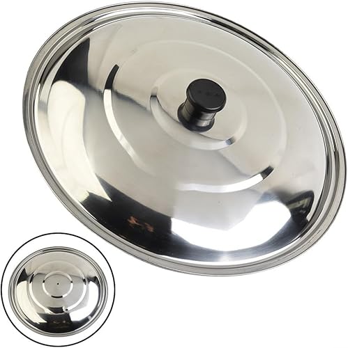Jonikuper Couvercle de casserole en acier inoxydable, résistant à la chaleur, passe au lave-vaisselle, pour poêle, wok, casserole, 32-40 cm (34 cm) - Nail Gallerys