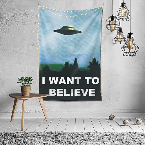 Fortiaboott X-Files ~ I Want to Believe ~ Poster Affiche murale Salon Chambre Tapisserie Décoration murale Taille 28' x 40' Art décoratif sans cadre Cadeau Tissu mural Tenture Murale (70x100 cm) - Nail Gallerys
