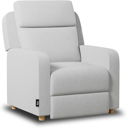 Nalui - Fauteuil Relax Salon Manuel (77x87x95cm) avec Repose-Pied et Structure Renforcée, Supporte jusqu'à 150kg. Fauteuil Inclinable 160º, Rembourré en Tissu | Beige - Nail Gallerys