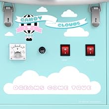 Machine à barbe à papa - 52 cm - 1 200 W - turquoise