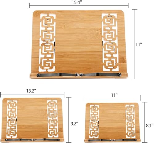 wishacc Support de lecture en bambou pour livre de cuisine et documents Grande taille - Nail Gallerys