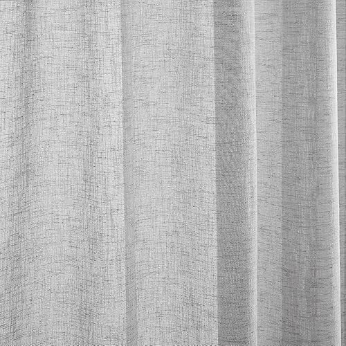 Drift Home - Rideau en Coton Semi-Transparent Blanc - 140 x 228 cm - Coton recyclé Durable - 1 Panneau de Rideau en Blanc - Rideau Transparent Blanc - Voile/Filet Blanc pour fenêtre - Nail Gallerys