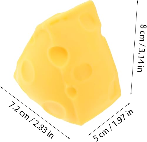 ifundom Cadeaux Jouets Pain artificiel délicat bloc de fromage artificiel réaliste faux aliment bloc de fromage à la crème affichage de faux aliments pincée musique agité retour lent plastique - Nail Gallerys