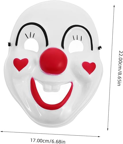GOOHOCHY 2Pcs masque de clown le costume accessoire de spectacle de clown masque de cosplay d'horreur halloween mask masques halloween masque d'halloween déguisement d'halloween Plastique - Nail Gallerys