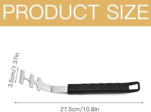 Pince à Grille en Acier Inoxydable - Poignée Anti-Chaleur 28 cm pour Grilles Acier/Fonte, Accessoire Universel Barbecue Jardin et Camping - Nail Gallerys