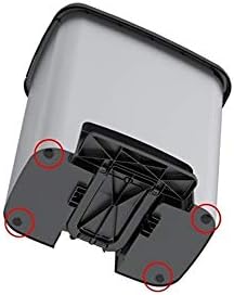 Kis Poubelle compacte avec pinces de porte Gris 38 x 28 x 43 cm 25 l - Nail Gallerys