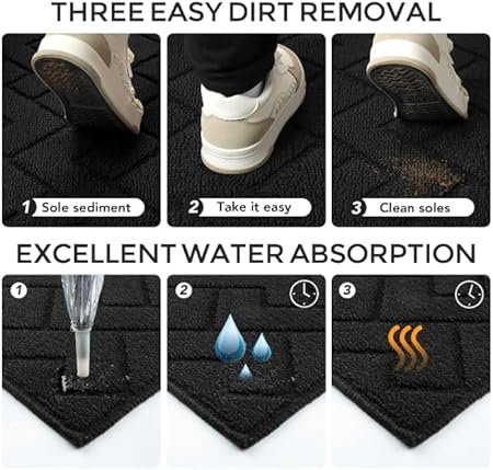 Tapis Entree Interieur Vintage Papillon Jaune Tapis D'entrée Antidérapant Lavable Paillasson Exterieur Entree Absorbant Tapis d Entree Interieur pour Chambre Cuisine Couloir(40x60cm) - Nail Gallerys