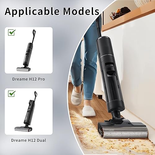 Rrochio Accessoires pour Dreame H12 Pro, 2 Brosse de Rouleau et 3 Filtre HEPA pour Aspirateur Dreame H12 Dual Ensembles de Rechange Laveur Sec et Humide de Nettoyage - Nail Gallerys