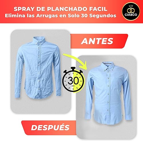 Cia&Co Spray repassage facile avec pulvérisateur (Pack de 2 x 750) · Élimine facilement les rides et les odeurs · Pack de 2 x Fer à repasser Facil Spray anti-rides pour vêtements, repassage facile - Nail Gallerys