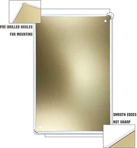 kisoyo Plaque en métal « Facilement distrait par Hard Rock and Tattoos » - Décoration murale - 30,5 x 40,6 cm - Nail Gallerys