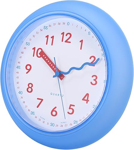 AIWMQYYF Horloge murale éducative pour enfants, sans tic-tac, réveil analogique, réveil moderne pour enfants, pour apprentissage, horloge murale pour chambre d'enfant, convient pour garçons et filles - Nail Gallerys