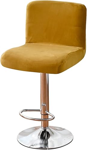 Leomix Housse de Tabouret de Bar en Velours avec Dossier, Housse de Coussin de siège de Chaise de Tabouret de Bar carré pivotant, adaptée au Protecteur de Chaise à Dossier mi-Bas à Hauteur,B,2pack - Nail Gallerys