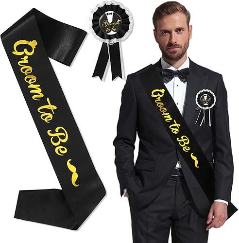 HOWAF 2 EVG Echarpe Groom to Be Écharpe Future Marié Groom to Be Badges de Marié Enterrement de Vie de Jeune Fille Accessoires pour la Future Marié Fête et soirée d’Enterrement de Vie de Jeune Fille - Nail Gallerys