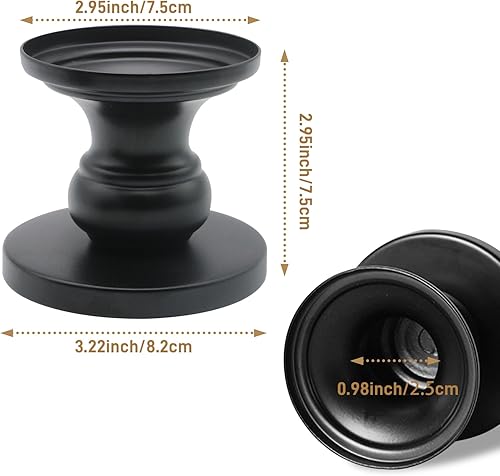 Lxoraziy Lot de 2 Bougeoirs, Double Face Bougeoir Vintage en Métal, pour Bougies Piliers&Bougies Coniques-2.5/8cm, Bougeoir Décoratif, pour la fête,Le Mariage,la Célébration,la Saint Valentin - Nail Gallerys