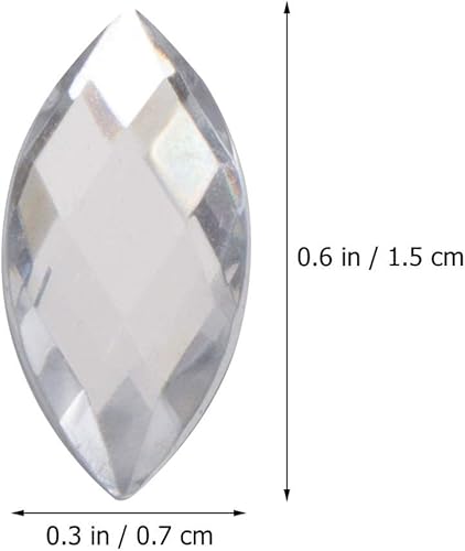 SOIMISS 200 Pièces Perceuse à Bricolage Cristal Oeil De Cheval Plat Perle à Plat En Cristal Plat Couture Strass Plat Strass Ab Gemmes De Verre Non Poreux Un Verre - Nail Gallerys