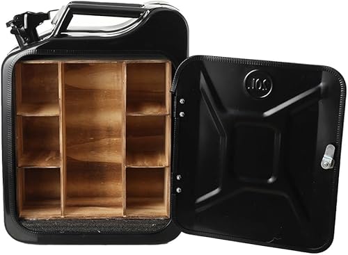 SUDEG Bar à Whisky Schrank, Bar à Whisky Jerry Can 20L,Jerry Can Bar de Noël, Whisky Bar Cabinet pour Hommes, Minibar Verrouillable - Nail Gallerys